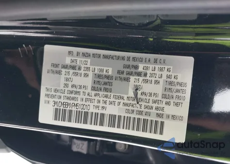 2023 Mazda Cx-30 2.5 S Select из США, поврежденный, VIN 3MVDMBBMXPM510010